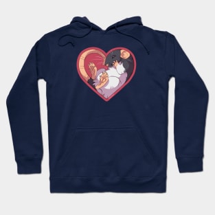 Heart Rat: Hooded Black Hoodie